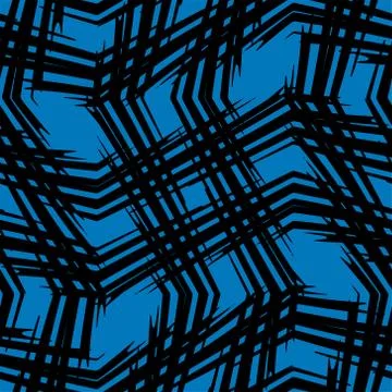 Full Seamless Blue Black pattern vector for decoration. Texture design Stock Illustration