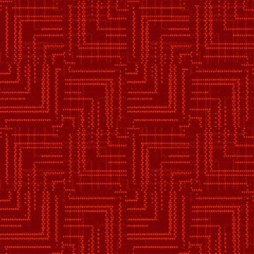 Full seamless dots and lines pattern vector for decoration. Red texture design Stock Illustration