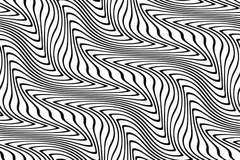 Full Seamless Modern Abstract Pattern Vector. Classic Black and White Design Stock Illustration