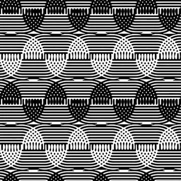 Full seamless modern geometric texture pattern for decor and textile Stock Illustration