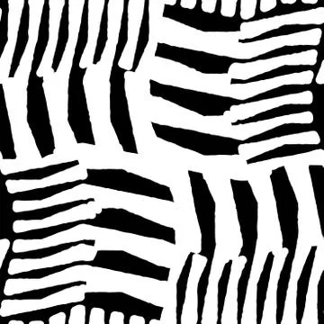 Full seamless modern geometric texture pattern for decor and textile. Black a Stock Illustration