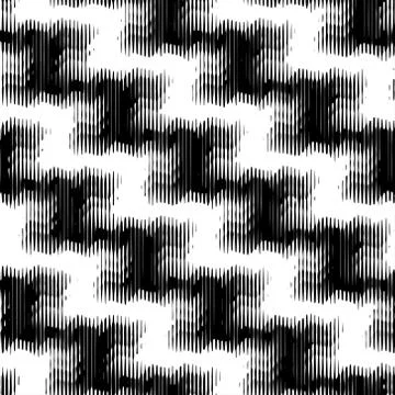 Full Seamless Modern Halftone Pattern Vector. Classic Black and White Design Stock Illustration