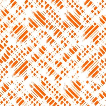 Full Seamless Orange Pattern Vector Fabric Print Design Stock Illustration