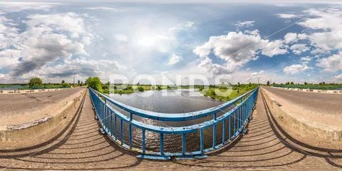 Full seamless spherical hdri panorama 360 degrees angle view on concrete bri Stock Photos