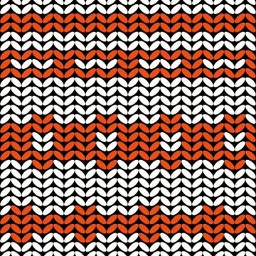 Full Seamless wool sweater pattern vector. Girls and boys wear design for fab Illustrazione stock