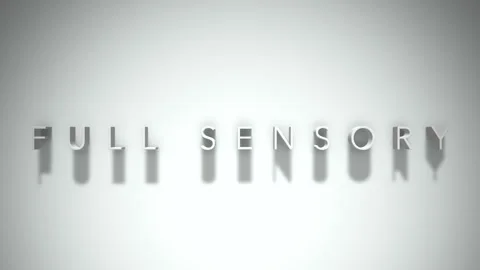 Full sensory 3D title animation white text on a white background Vidéo 299374679