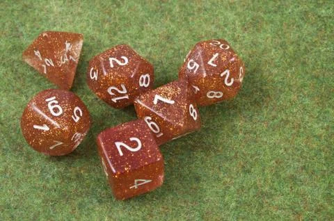 Full set of dice Stock Photos