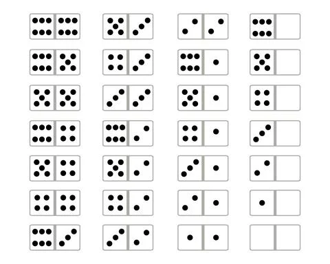 Full set of domino Stock Illustration