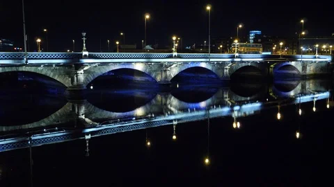 Full Shot of the Albert Bridge Stock Footage 91260085