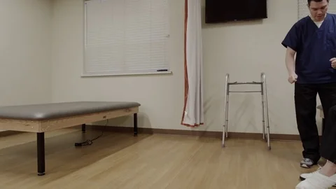 Full shot of an old man putting on shoes 스톡 동영상 71834471