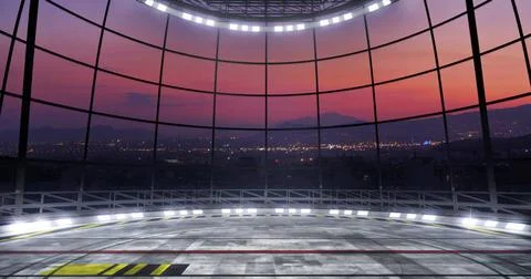 Full shot of a virtual studio set background, ideal for tv shows, commerci... Stock Photos