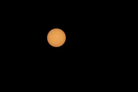 Full Solar Disk with Visible Sunspot Activity Stock Photos