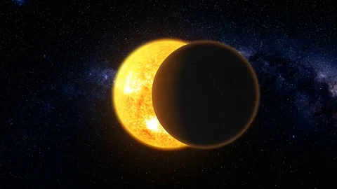 Full solar eclipse. Abstract scientific background Stock Footage 83123123