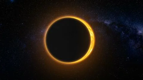 Full solar eclipse Abstract scientific background Stock Photos