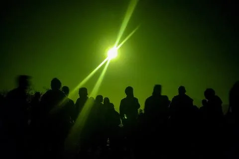 Full solar eclipse in Chile, Santiago - 02 Jul 2019 Stock Photos