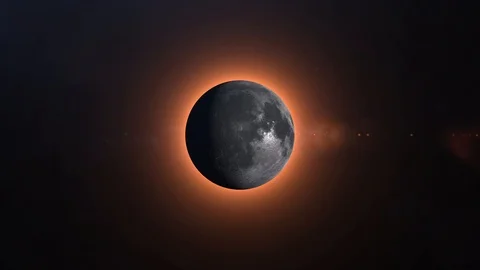 Full solar eclipse Stock Footage 123072885