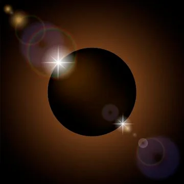 Full Solar Eclipse Stock Illustration