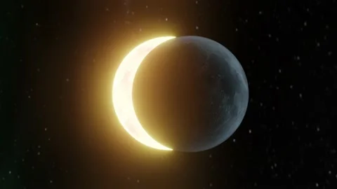 Full solar eclipse. The Moon mostly covers the visible Sun Vídeo Stock 232723505