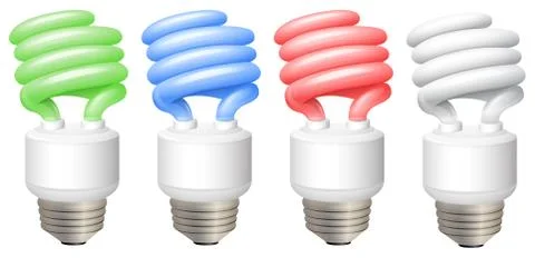 Full Spectrum Light Bulbs Stock Illustration