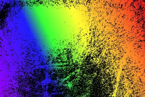 Full Spectrum Rainbow Gradient with Rustic Texture Stock Illustration