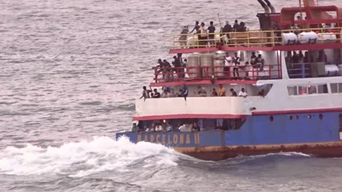 Full Speed Passenger Ship Video stock 209900166