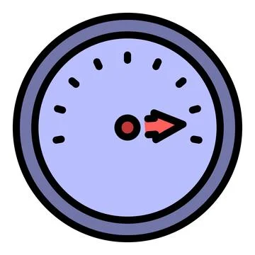 Full speedometer icon vector flat Illustrazione stock
