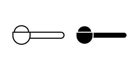 Full spoon icon in black and white. vector icon pack for websites Stock Illustration