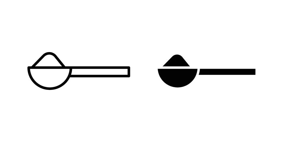 Full spoon icon concept logo design collection Stock Illustration