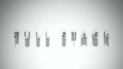 Full stack 3D title animation with shadows on a white background Stock Footage 297078869