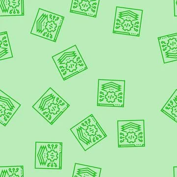 Full stack development software line seamless pattern Stock Illustration