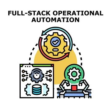 Full stack operational automation achieving engineering process efficiency 스톡 일러스트