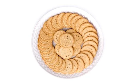 Full stack of patterned mexican galleta cookies Stock Photos