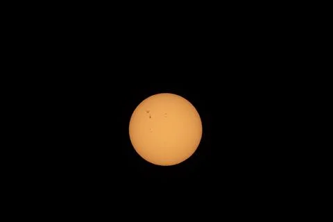 Full Sun Disk with Visible Sunspots Stock Photos