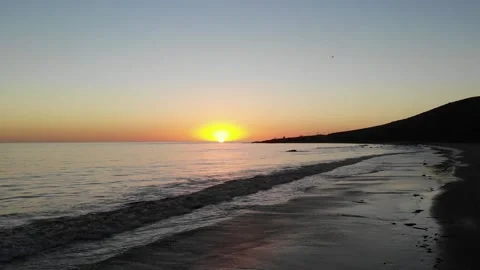 Full Sunset on the Beach Video stock 239192655