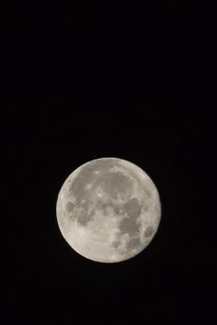 Full Supermoon with text or copy space above. Stock Photos