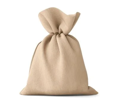 Full textile fabrick sack. Bag for storage of agricultural food. Illustration. Stock Illustration