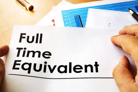 Full time equivalent  FTE concept. Stock Photos