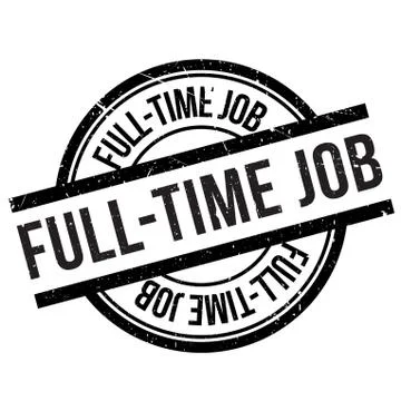Full-time job stamp Stock Illustration