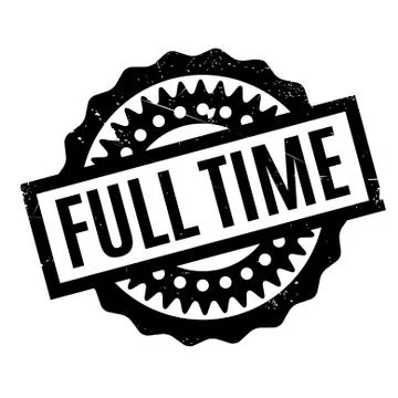Full Time rubber stamp Stock Illustration