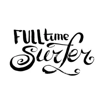 Full Time Surfer Stock Illustration