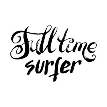 Full Time Surfer Stock Illustration