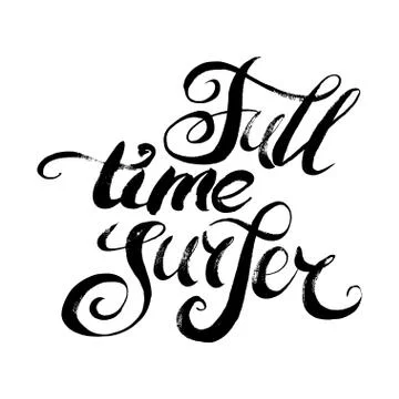 Full Time Surfer Stock Illustration
