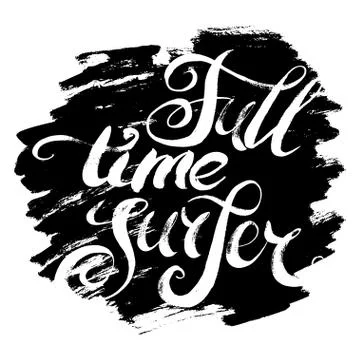 Full Time Surfer Stock Illustration
