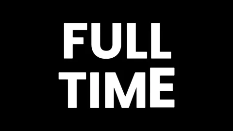 FULL TIME - TEXT DISPLAY ANIMATION 스톡 동영상 277591357
