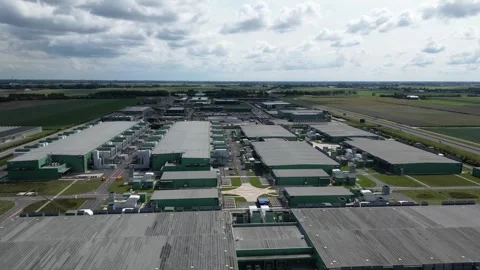 Full View of AI-Driven Data Center in Eemshaven - The Netherlands Stock Footage 314637583