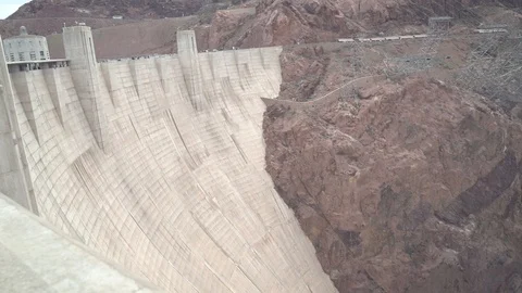 Full view of the hoover dam top to bottom Video stock 106410904