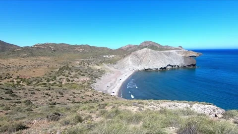 Full view of Media Luna beach Stock Footage 271639097