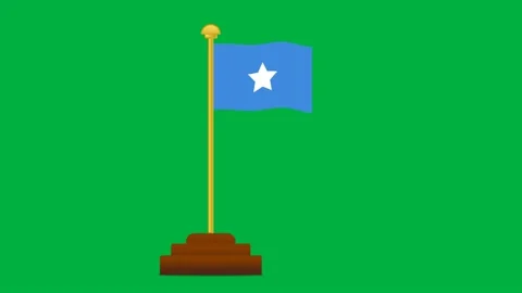 Full view of Somalia flag Stock Footage 195014205