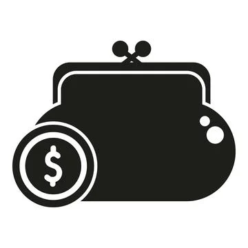 Full wallet of coins icon simple vector. Money home finance Illustrazione stock