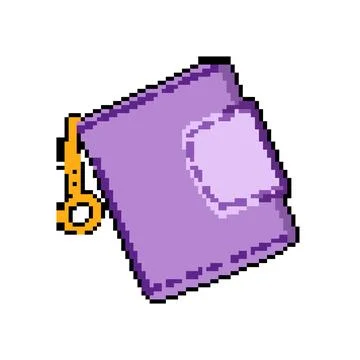 Full wallet pixel art vector illustration 스톡 일러스트